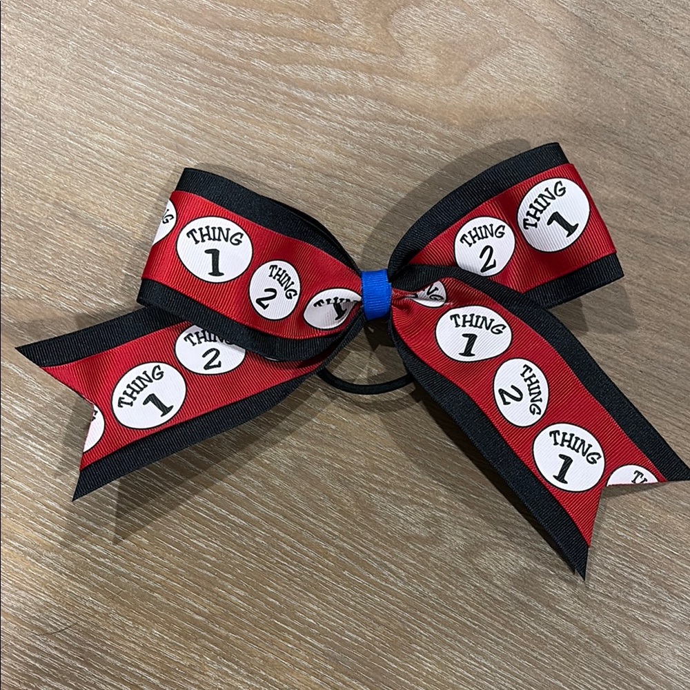 Dr. Seuss Thing 1 & Thing 2 Cheer Hair Bow from Just Cheer Bows